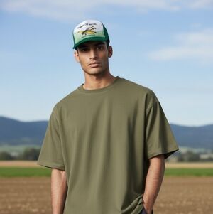 Vintage Colorama Ad Products Shamrock Crop Dusting Cap Hat Touchet, WA